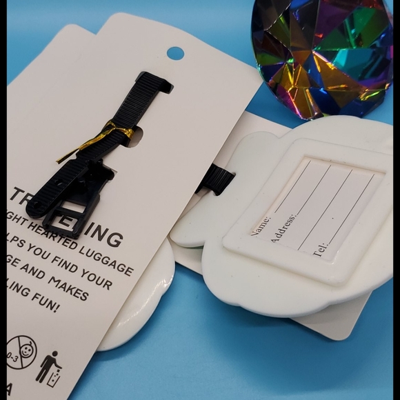 Smiling seashells luggage baggage id tag for backpacks travel suitcases - Picture 5 of 5